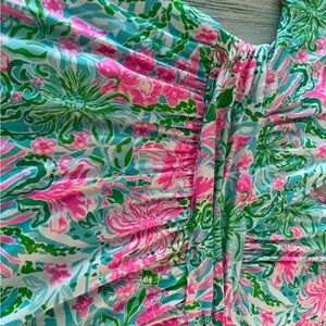 Lily Pulitzer Floral Print romper in Pink and Green